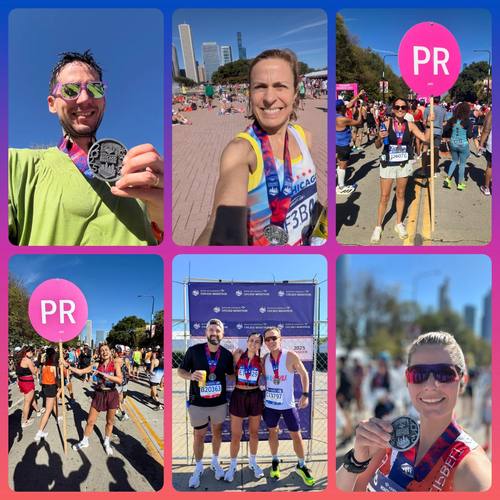 Celebrating personal records with PR signs